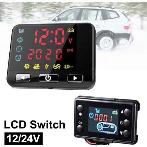 12/24V LCD Monitor Switch With Remote Control Accessories Controller Universal For Car Track Diesels Air Heater Controller Kits