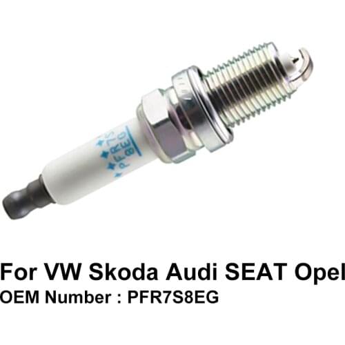 COWTOTAL Platinum Spark Plug for Volkswagen VW Tiguan Passat Amarok CC Eos Caravelle Multivan Sharan OE PFR7S8EG ( Pack of 4 )