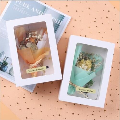 Gypsophila 19.5*13.5cm Dried Flower Bouquet Birthday Gift Gift Box Holiday Rose Real Flower Gift with Photo Props Wedding Dec