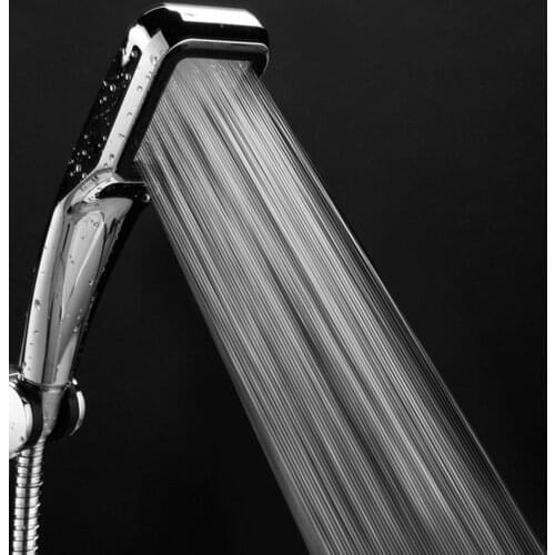 Handheld Bathroom Shower Head 300 Holes High Pressure Shower Head Powerfull Boosting Spray Bath Water Saving Bathroom Shower Set