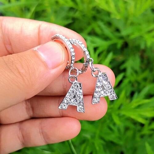 Lost Lady Fashion ANGEL Rhinestone Letters Dangle Earrings Bling Exquisite Earrings for Women Party Jewelry Gift Wholesale