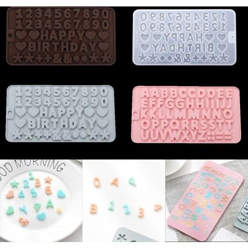26 Letter Silicone Molds Alphabet Number Mold Crystal Pendant Epoxy Resin Mould for DIY Resin Crafts Jewelry Making Accessories