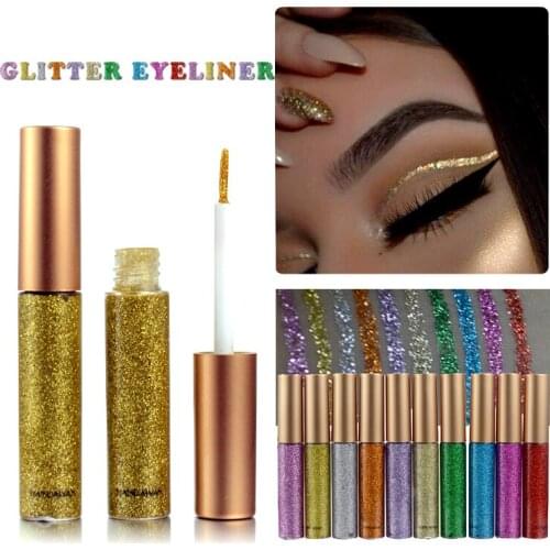 Super Waterproof Sparkling Eye Liner Long Lasting Shimmer Liquid Eyeliner Eye Make Up Easy To Wear Eyes Makeup Cosmetics Tools