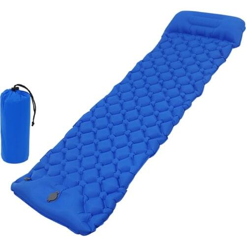 UltraLight Camping Mat Outdoor Inflatable Mattress Built-in Air Pump Air Cushion Portable Sleeping Mat Damp Proof Waterproof Pad