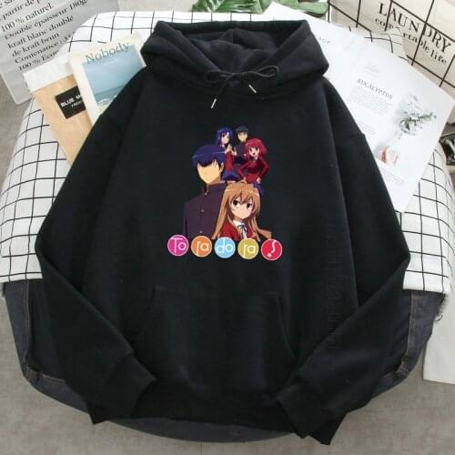 Toradora Print Mens Hoodies Spring Autumn Daily Casual Loose Streetwear Homme Brand Hip Hop Graphic Sweatshirt Hoody