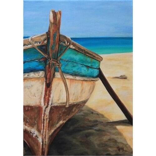 Boat pattern 5D DIY full diamond cross stitch diamond mosaic home decoration