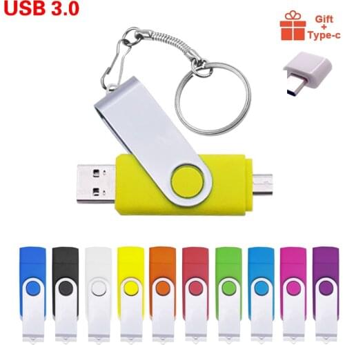 High Speed USB 3.0 OTG Metal Usb Flash Drive 3.0 Pendrive 64GB 128GB 256GB 512GB Key Usb Stick Pen Drive USB Flash 3.0 Type C