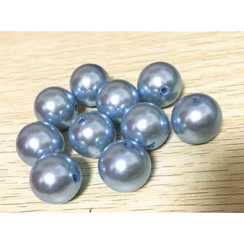 20mm110pcs/lot spring light Periwinkle Blue color Acrylic Pearl Beads Chunky Gumball Beads for Chunky Necklace Jewelry making