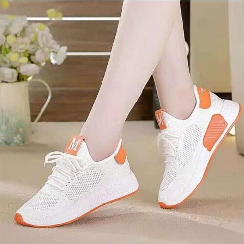 Womens Breathable Non-slip Platform Fashion 2021 spring summer New Casual Shoes Korean Running Shoes white Sneakers shoes