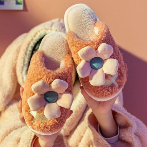 Women Winter Home Slippers Cartoon animal Shoes Non-slip Soft Winter Warm Home Slippers Indoor Bedroom Couples