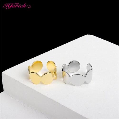 High Quality Unique Design Geometric Round Unlimited Connection Pattern Ring For Woman Gold Silver Color Woman Ring Decoration