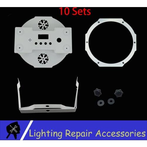 10 Sets Stage Lights Accessories White Shells ABS Plastic Case For 7x12w 7x10w 7x18w 12x12w Stage Light Housing