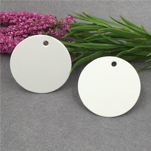 100Pcs Paper Cardboard Hang Pricing Gift Tags Label For Packing Mark 4x4cm With 100Pcs Elastic Band Strings Accept Customization