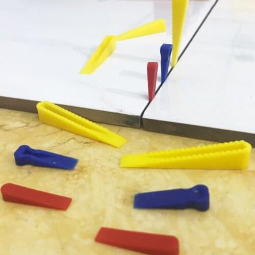 100Pcs Tile Leveling System Spacers Clips Impact- Resistant Ceramic Floor Wall Spacer Leveling Tiling Accessory Kit