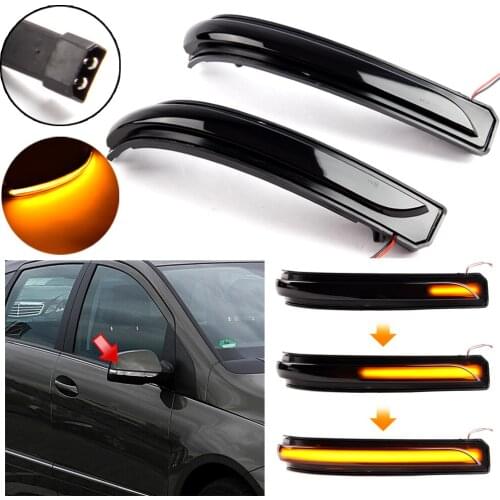 12V Dynamic Blinker Turn Signal LED Mirror Light Side Repeater Lamp Car Assessories For Mercedes Benz A B Class W169 W245 08-12