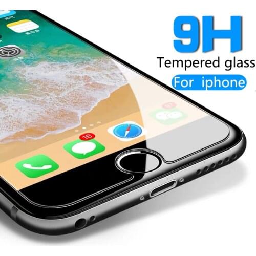 For iPhone 5 5S 6 6S 7 8 Plus X XR XS 12 mini 11 Pro Max Tempered Glass Screen Protector Film Explosion-proof protective glass