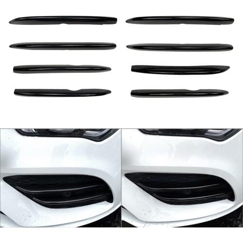 4Pcs For Mercedes Benz AMG CLA C118 2020+ ABS Car Front Fog Light Decorative Cover Exterior Moulding Trim