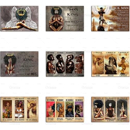 Black Queen Poster, Black The boy Girl Magic Canvas, Africa America Wall Art , Home Decor,God, Faith, Christ,Women Prints Gift