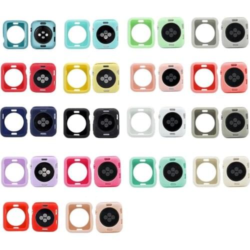 Candy TPU case for apple watch series 5 4 3 2 1 colorful cover protector for iWatch 38 42 40 44mm fit Ultra-thin frame