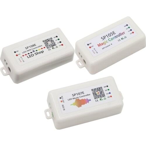 DC5-24V SP105E SP107E Magic Bluetooth Music Controller SP108E WIFI Controller For WS2811 WS2812B SK6812 APA102 WS2801 LED Strip