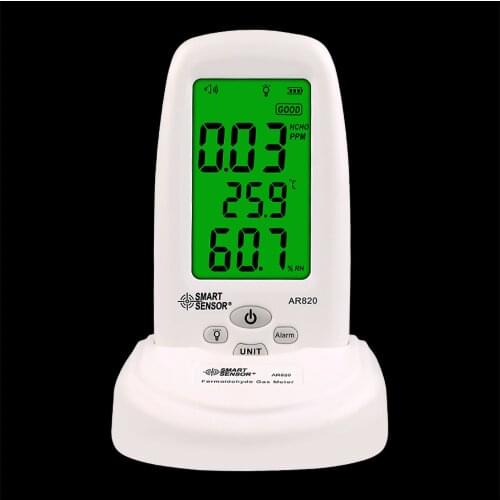 Formaldehyde Detector Gas Leak Detector Pollution Meter Air Quality Monitor Measurement Sound Light Double Alarm
