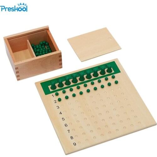 Baby Toy Montessori One Division Bead Board for Early Childhood Education Preschool Training Toys