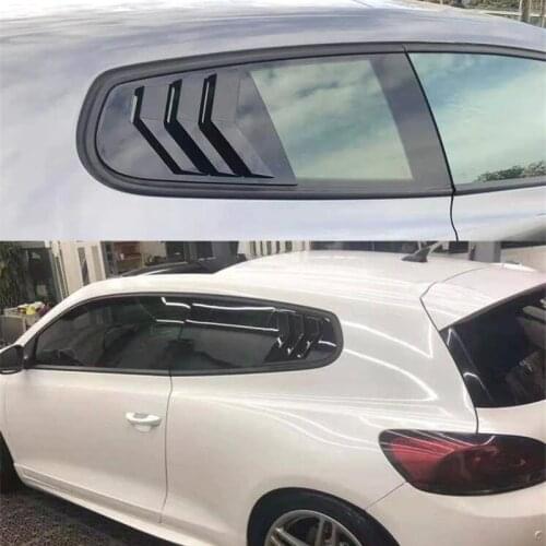 FOR Vw Scirocco Car Styling 2 PCS/sets ABS Plastic Rear Window Triangle Shutters Cover Trim Scirocco Accessories Spoiler 2009-16