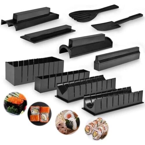 10 Pcs/Set Multifunctional Sushi Maker Set DIY Sushi Making Tools Home Cooking Japanese Rice Ball Mold Kitchen Tools