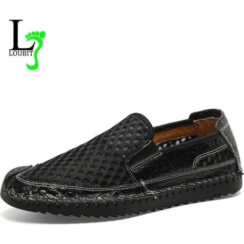 Mens Sneakers Mesh Shoes Summer Loafers Casual Men Walk Shoes Non-slip Driving Shoes Breathabke Outdoor Sneakers Fashion Tenis