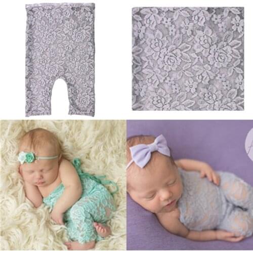 6 Colors Baby Lace Photography Clothes Newborn Elastic Siamese Tube Top Infant Photo Props