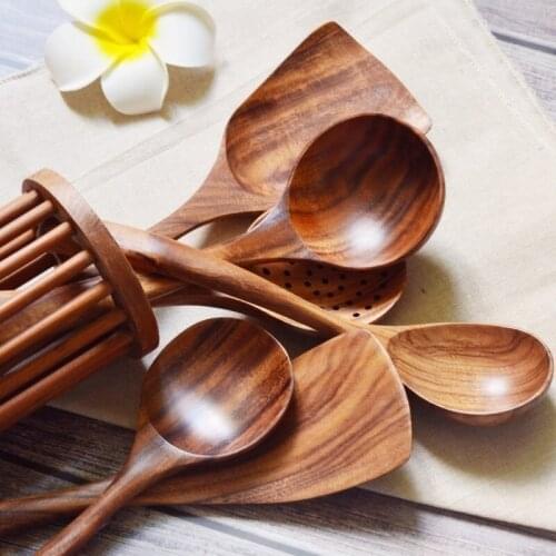 Kitchen Cooking Utensils Tools Set Non-stick Spatula Shovel Baking Kitchenware Cookware Kitchen Accessories Gadgets Wooden