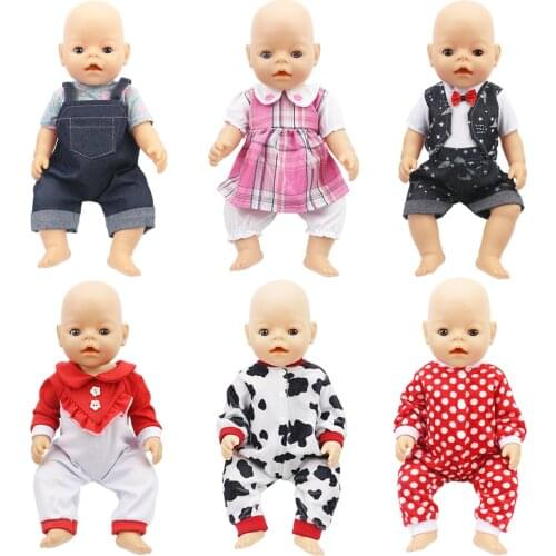 16-18 Inch Zapf Creation Doll Clothes Jeans Jumpsuit fit 43cm Newborn Baby Nenuco Doll, American 18 Inch Girl Dolls Accessories