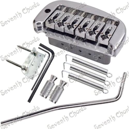A Set 6 String Tremolo Bridge System For Electric guitar accessories parts Chorme Black for choose
