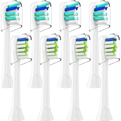 8Pcs Toothbrush Heads with Caps for Sonicare Toothbrush Heads Compatible with Philips Sonicare Diamondclean ProResults and More