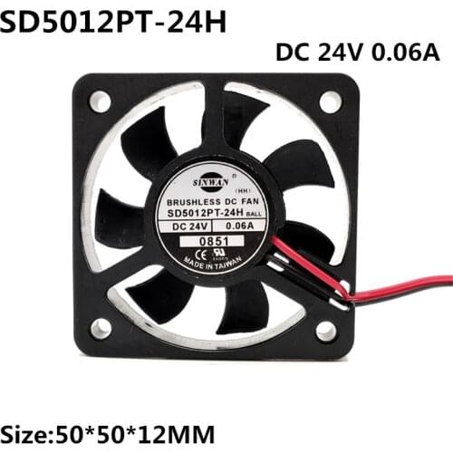 New SD5012PT-24H 5cm5012 24V 0.06A inverter fan