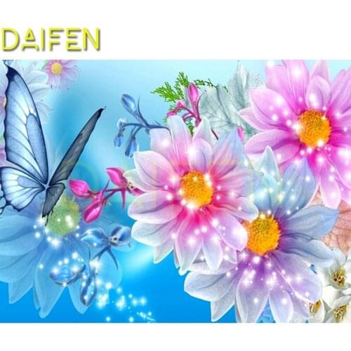 Full Square Diamond embroidery Cross stitch Flower butterfly Full Round Diamond painting Flower butterfly DIY 3D Diamond mosaic
