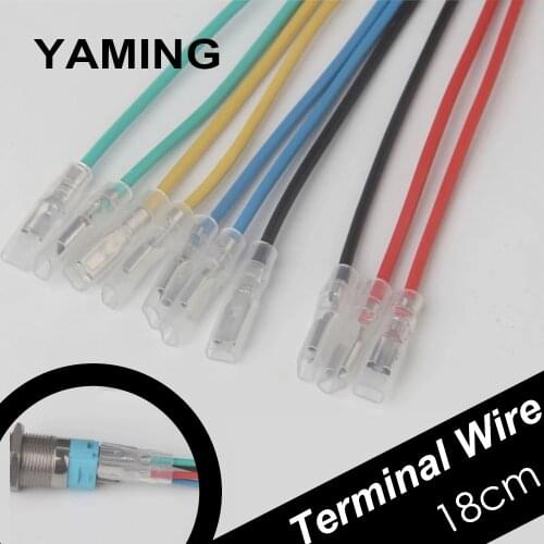 18cm Plug Spring 2.8mm Terminal Wires Connector For Light Signal Lamp Pilot Indicator Push Button Switch (10PCS)