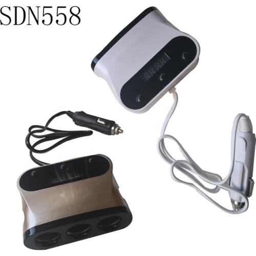 Cigarette Lighter Socket DC 12v/24V 1 To 3 USB Power Supply Car Charger Adapter Triple
