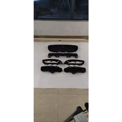 Front Bumper Grill Radiator Grille for Jaguar Xjr, Fog Lamp Cover Frame