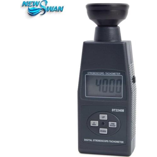 Digital Control Stroboscope DT2240B Flash Frequency Strobe Speedometer Meter Range 60~40000RPM High Accuracy 0.05% LCD Display
