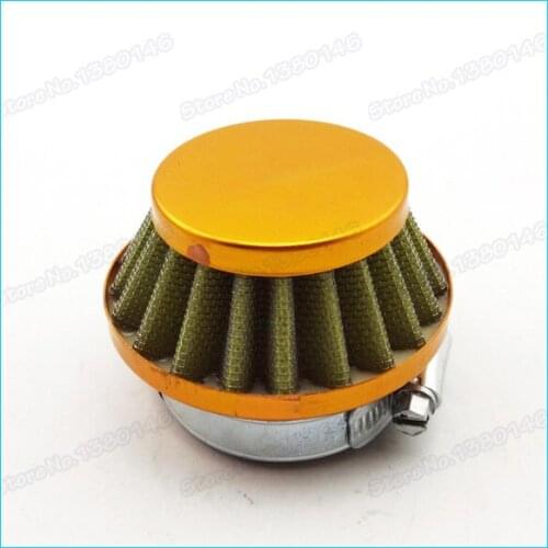 Super And New 44mm Gold Air Filter Cleaner For Mini Moto ATV Quad Pit Dirt Bike Buggy Go Kart Motorcycle