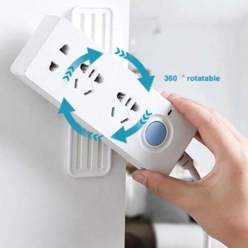 Universal Seamless Punch-free Plug Sticker Holder Wall Fixer Power Strip Storage for Sockets Wall Holders Shelf Stand Holder