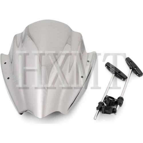 Universal Street Bike for Harley for Yamaha 7/8" & 1" Handlebar Mount Motorcycle MT 03 07 09 10 Windshield Windscreen Windscherm