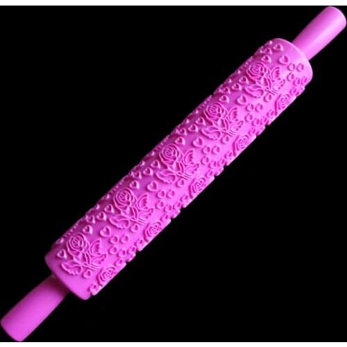 1Pcs Rolling Pin Daisy Different Patterns Baking Tools Fondant Embossed Mold Cake Decorating