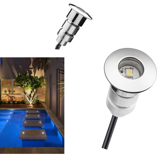 10pcs/Set For Atmosphere Garden Waterproof IP67 Outdoor Lighting Low Voltage Step Light DC12V 0.6W Input Voltage 85-264V