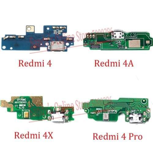 10 PCS USB Charging Port Board Dock Flex Cable For Xiaomi Mi Redmi 4 4A 4X 4 Pro (Prime) Charger Port Connector Board Flex Cable