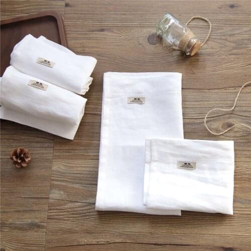 100% Pure Flax Yogamini Square Towel Natural Bacteriostasis Water Absorption Quick Drying Hydrotherapy Towel Bath Linen Towel