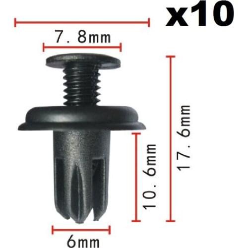 10x Nylon Fastener Retainer Clip Bumper For Honda / Screw expansion buckle