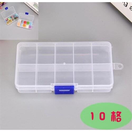 12.8*6*2.3cm 10 grid adjustable Jewelry Packaging Display storage box fj828