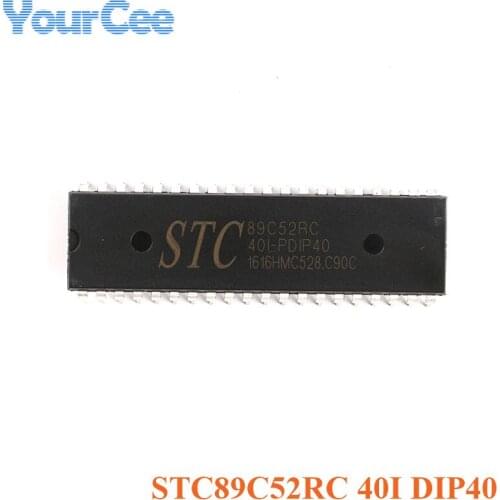 Original STC STC89C52RC-40I-PDIP40 Program Download MCU Enhanced 1T 8051 Single Chip In-Line Microcomputer EEPROM ISP